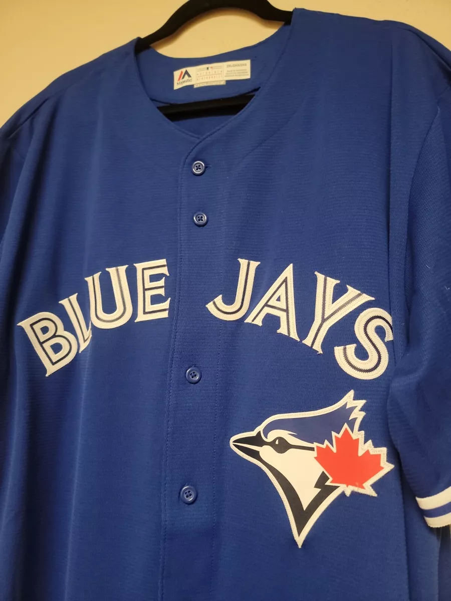NWOT VINTAGE MAJESTIC MLB TORONTO BLUE JAYS THROWBACK LIGHT BLUE