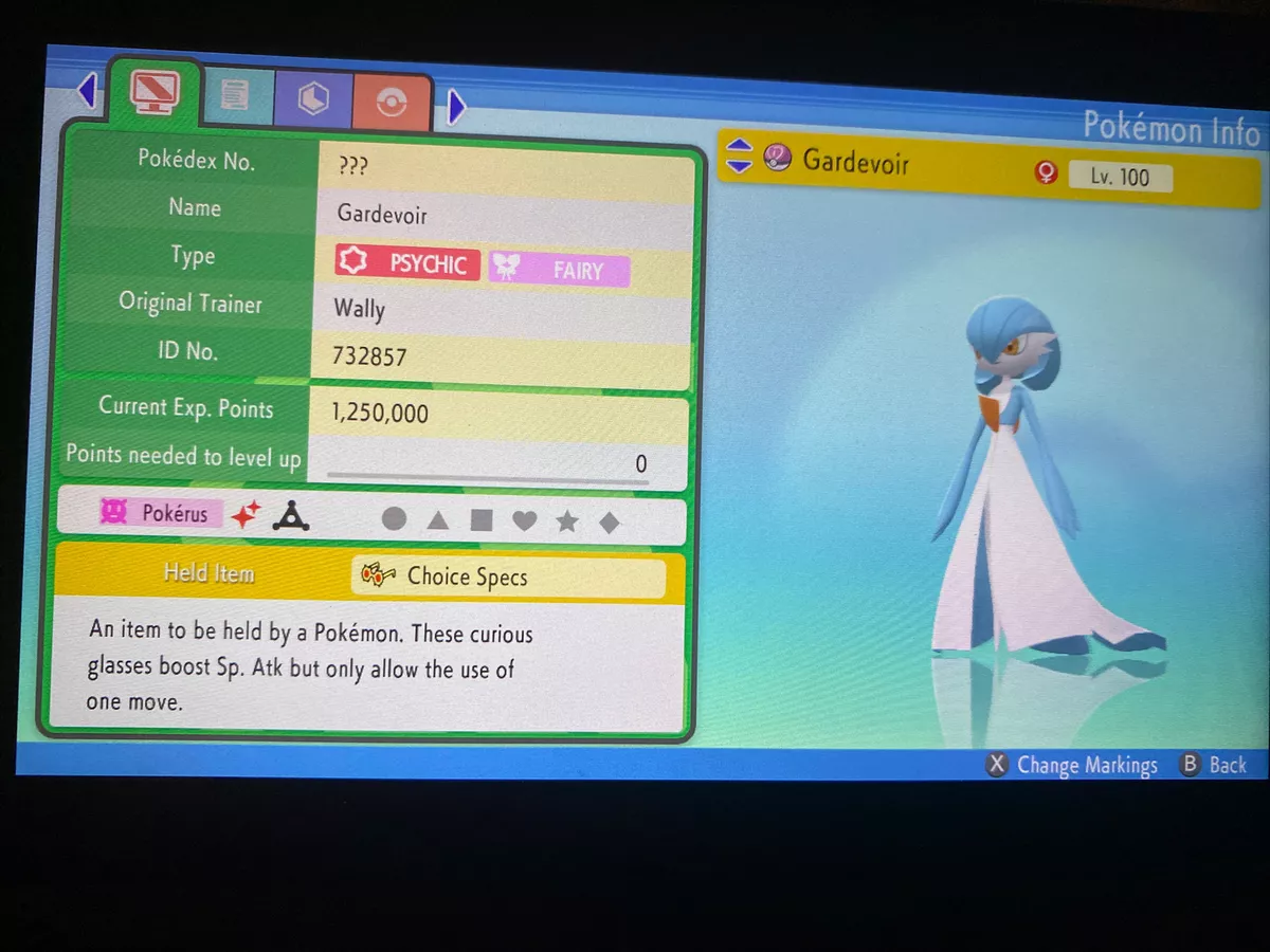 6IV Shiny Gardevoir Pokemon Brilliant Diamond Shining Pearl 