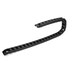 R18 Internal Size 10 x 15mm Black Plastic Cable Wire Carrier Drag Chain 1M Black