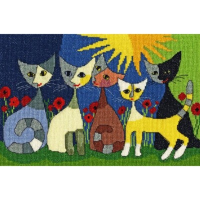 Fünf Katzen gezählt Kreuzstich von Bothy Threads