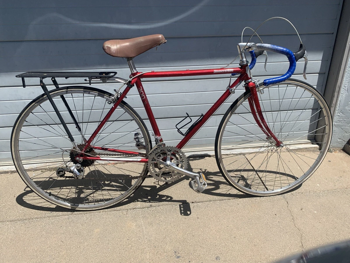used Bridgestone 300 lugged steel road bicycle Bike red CrMo 4130