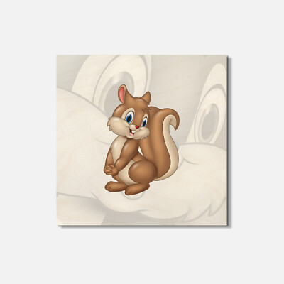 Cute Squirrel Animal 4'' X 4'' Square Wooden Coaster