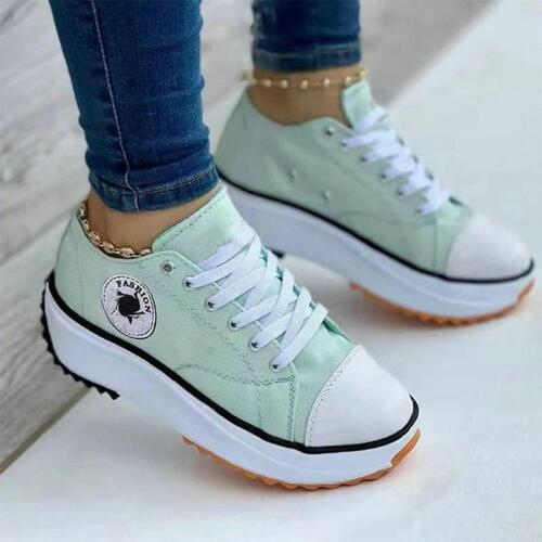 Women Patterned Canvas Sneakers Women's Casual Shoes 2025 Spring Autumn - Picture 5 of 17