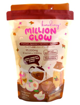 Kimsdiary Million Glow PEACH  HAZELNUT with Almond Milk Drink