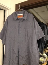 Red Kap Mechanic Men's Uniform 3XL-SS Short Sleeve Checked EUC Nice 10 for $10