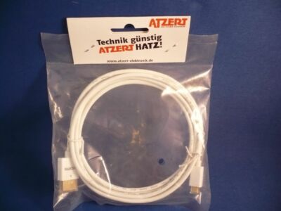 High Speed HDMI-Kabel 1.4 ''slim'' mit Ethernet,2,0m, A-Stecker -> D-Stecker,weiß.