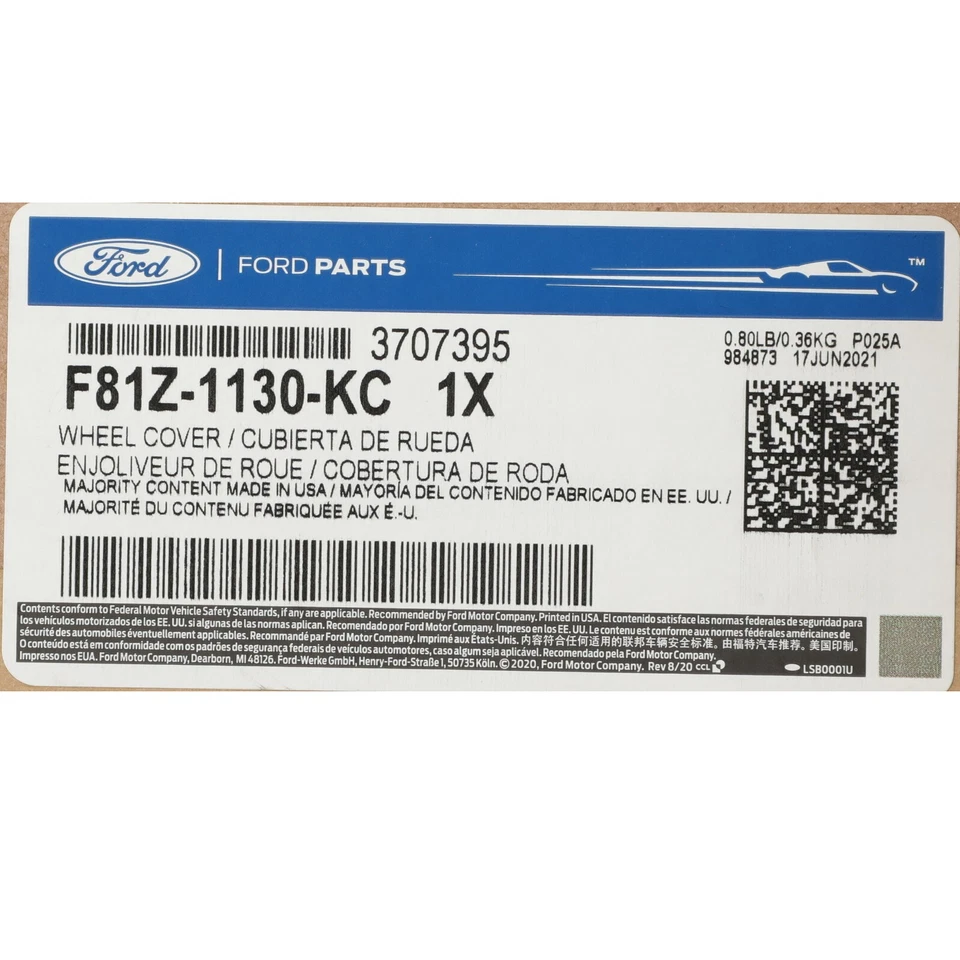 NUEVO OEM 1999-2004 Ford F350 Super Duty 4x2 rueda delantera cromo tapa central cubierta Foto 4 de 4