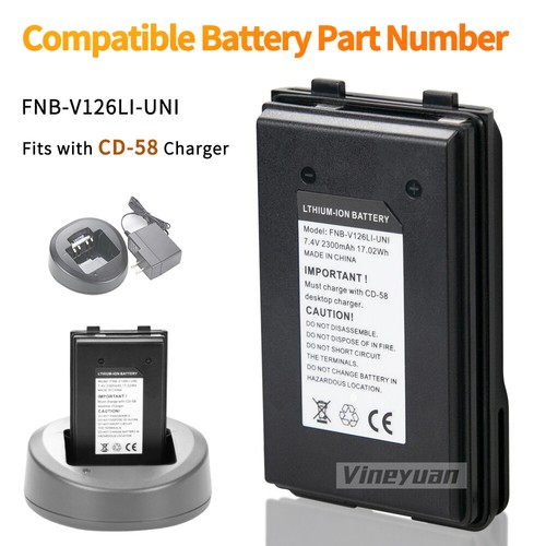 10PC FNB-V126LI-UNI Akumulator litowo-jonowy 2300mAh do Vertex Standard VX-160 VX-180 - Zdjęcie 3 z 12