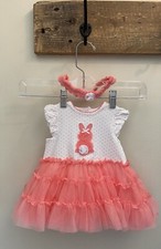 Baby Girl 6 Months Bunny Tutu Dress Dressy Easter Holiday Party Wedding Spring
