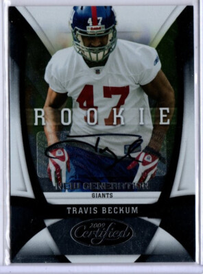 2009 Certified Football New Generation Travis Beckum ROOKIE AUTO GIANTS 223/399