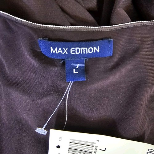 Vintage Max Edition L braun Jersey Strick Surplice Ausschnitt Tag Freizeit Kleid - Bild 8 von 10