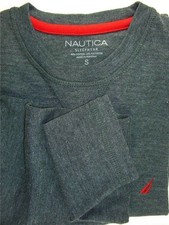 Nautica Men's Sleepwear Grey Long Sleeve Shirt Size S