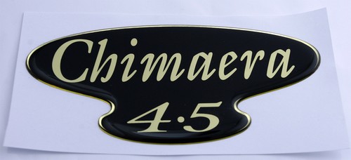 TVR Chimaera 4.5 Gel Domed Black & Gold Effect Self Adhesive Badge 116x53mm - 第 1/1 張圖片