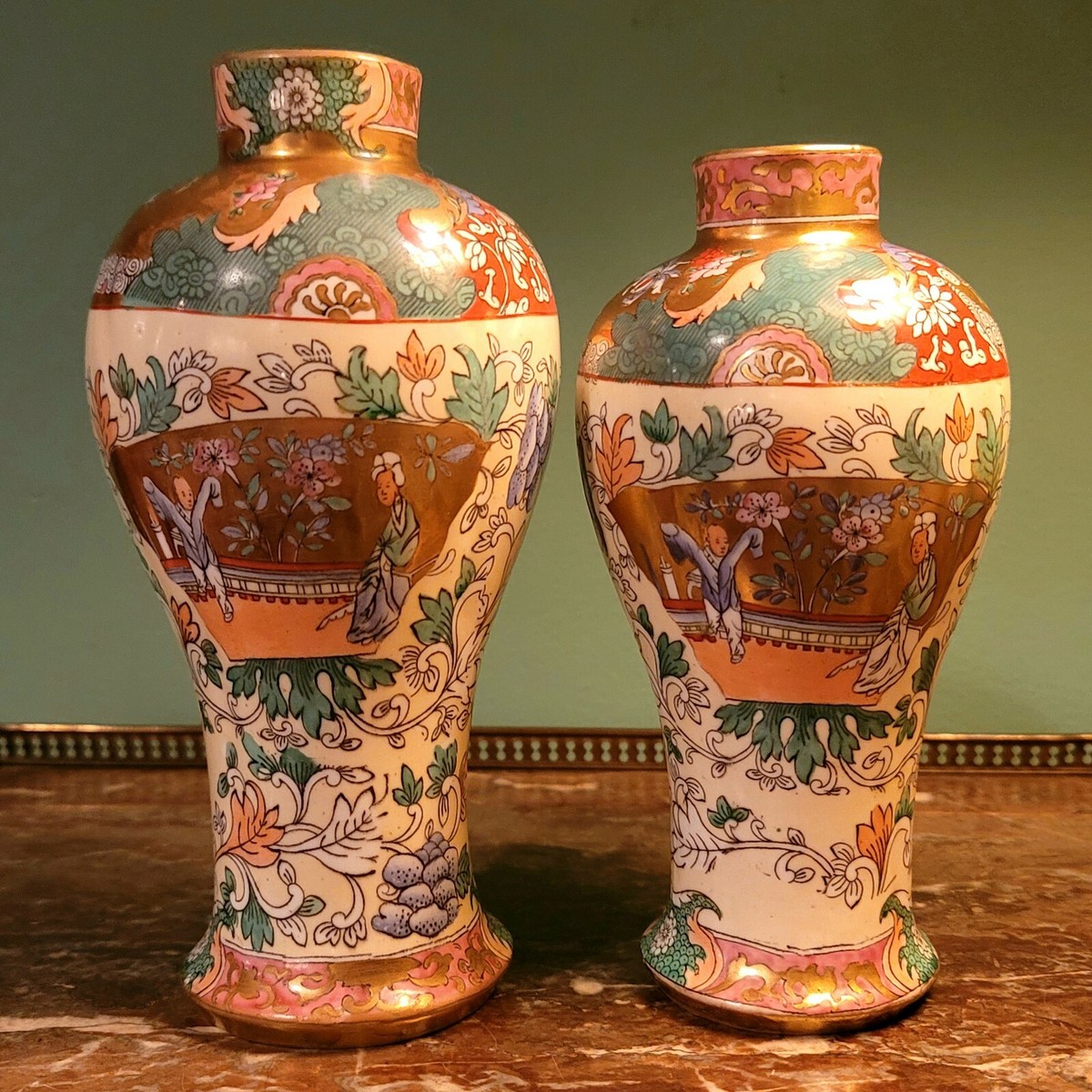 C.J. Mason Chinoiserie, Two Graduated Vases C.1816 | eBay
