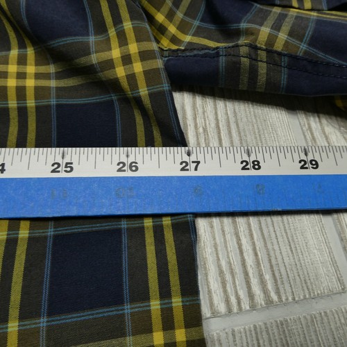 VINTAGE Rocawear Classic Shirt Size 3XB Blue Yellow Plaid Cotton Polyester - Picture 10 of 12