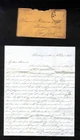 1856 Benjamin Morgan Palmer SIGNED LETTER & ENVELOPE Presbyterian CIVIL WAR BxA