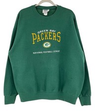Vintage Green Bay Packers Sweatshirt Mens XL Green 90S NFL Football Sweater USA