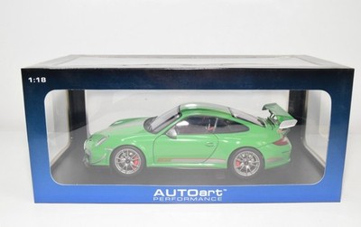 AUTOart 2011 Porsche 911 997 GT3 RS 4.0 1:18 LHD Green Silver Model 78149
