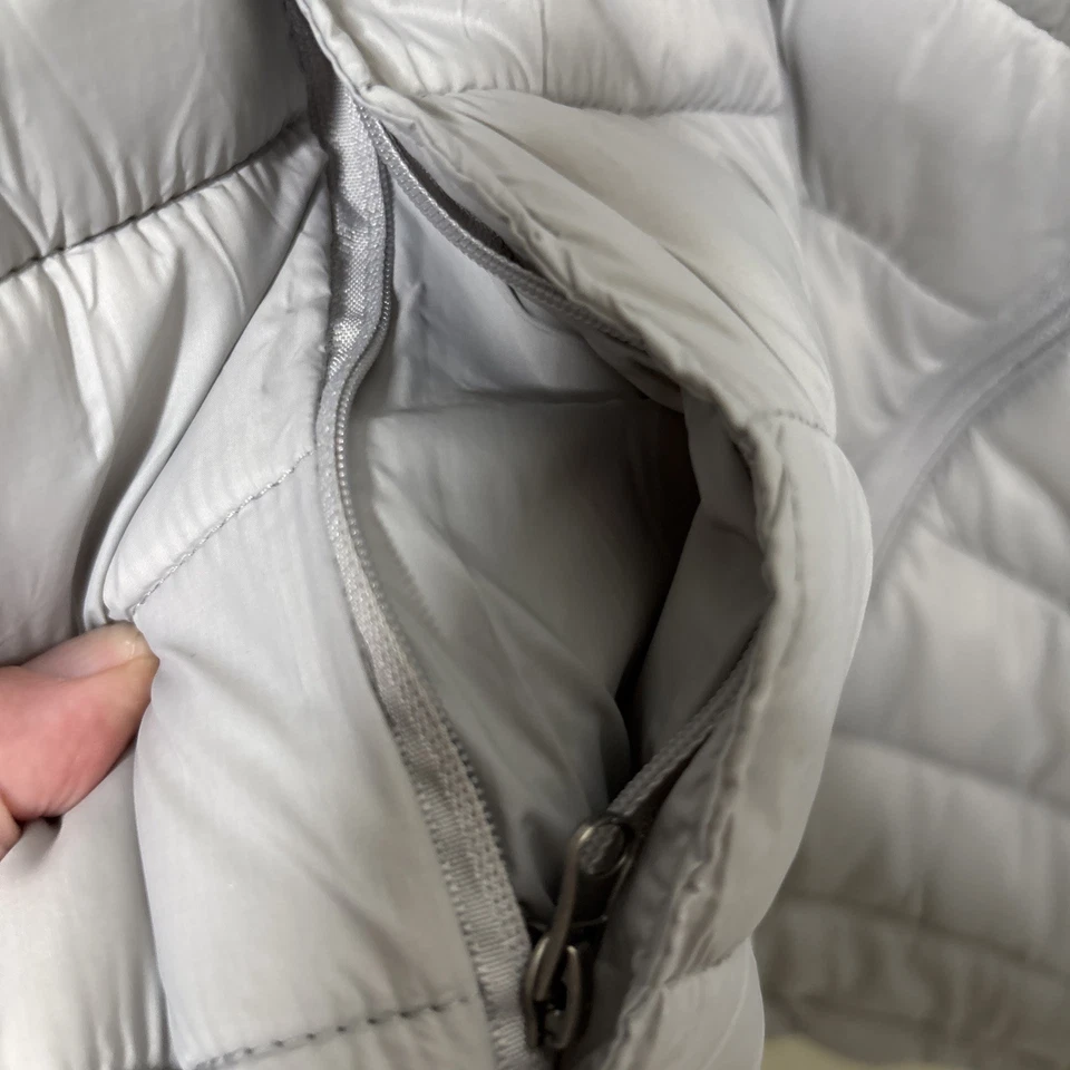 Jaqueta acolchoada masculina XL leve com zíper completo com 3 bolsos com zíper - Imagem 4 de 4