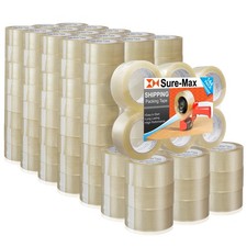 144 Rolls Clear Carton Sealing Packing Tape Shipping - 1.8 mil 2" x 110 Yards