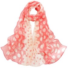 Chiffon Sheer Print Scarf Lightweight Fashion Long Scarf Women Shawl Wrap