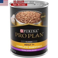 Senior Dog Food Wet Pate Turkey Rice High Protein Balanced Nutrition 13oz Can