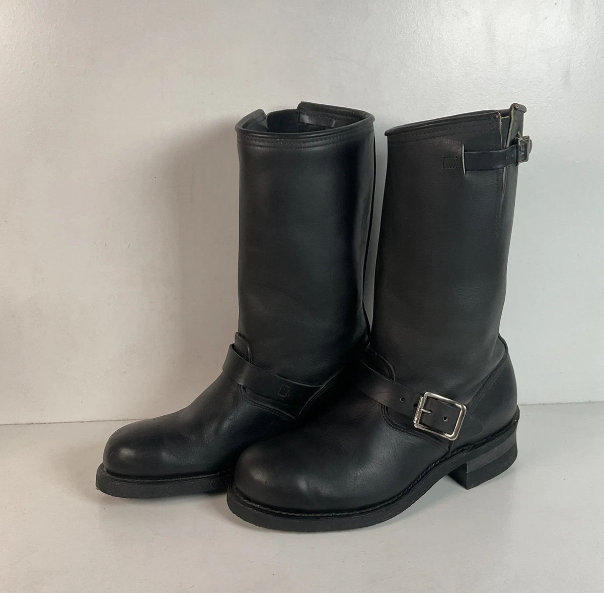 CAROLINA USA RED BIRD BLACK STEELTOE VINTAGE ENGINEER BIKER BOSS BOOTS Sz 14 EEE Engineer Boots - Etsy main image 2