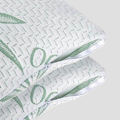 Ultra-Soft Bamboo Pillow Protectors, Waterproof & Durable   Pack of 2