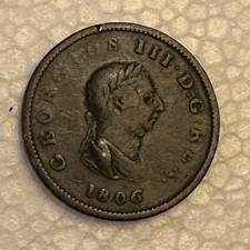 1806 King George III One Penny Coin - Great Britain Copper Coin