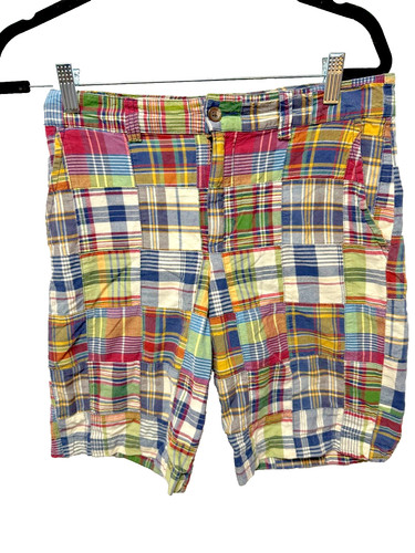 Polo Ralph Lauren Madras Shorts, Kids Size (14 28 in ), Cotton, Multicolor Plaid