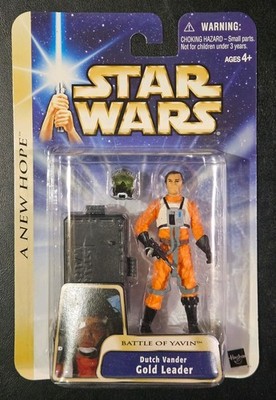 Star Wars Saga Dutch Vander Gold Leader Battle of Yavin 2004 #13 A New Hope MOC