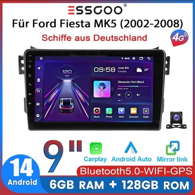 Für Suzuki Splash Opel Agila B 6+128G Carplay Android 15  Autoradio GPS Navi KAM