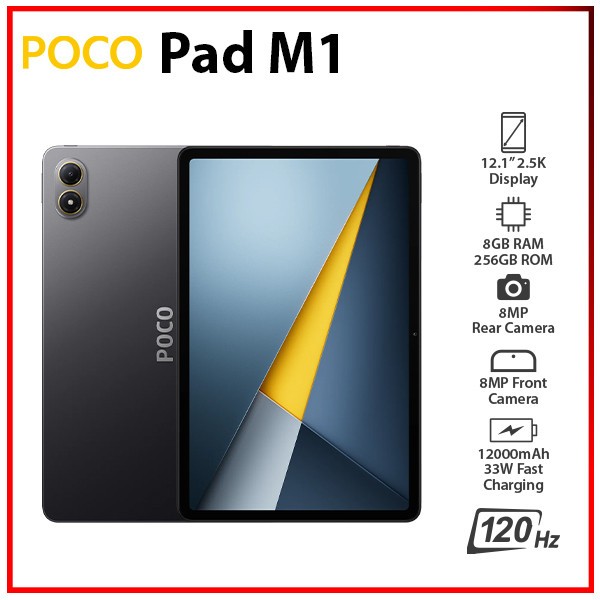 Wi-Fi) Xiaomi POCO Pad M1 8GB+256GB GREY Octa Core Global Android