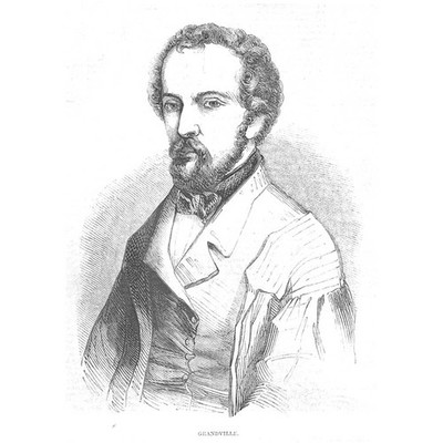 J.J GRANDVILLE französischer Maler - antiker Druck 1847