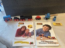 BRIO Wooden Train 33414 33383 Vintage Cars and Engine Lot Whistle Catalogues
