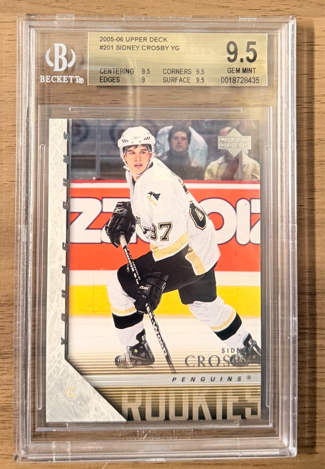2005 2005-06 Upper Deck Young Guns Rookie #201 Sidney Crosby BGS 9.5 GEM MINT