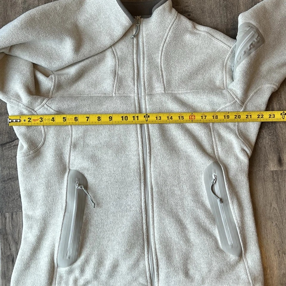 Cárdigan encubierto Arc'teryx para mujer Polartec beige chaqueta polar talla XL Foto 3 de 4