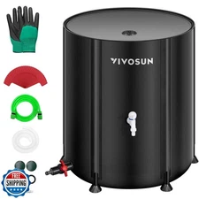 VIVOSUN Collapsible Rain Barrel, 132 Gallon Water Storage Tank wi