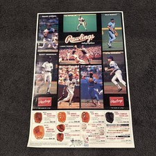 Ozzie Smith Signed Rawlings Poster: Reggie, Ripken, Sandberg, Murphy, Rickey