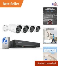 8CH 5MP Security Camera System, 4pcs Wired Po...