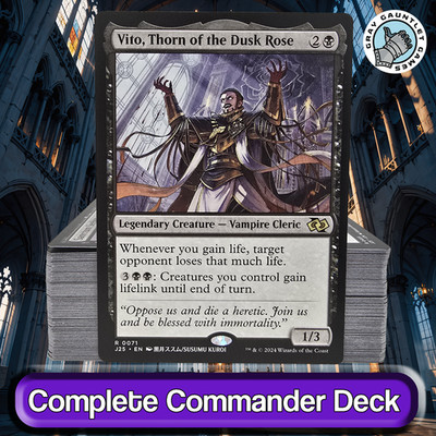 Vito, Thorn of the Dusk Rose COMMANDER DECK Lifegain Drain MTG Custom Edh Magic