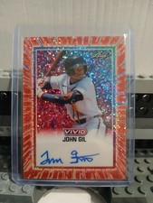 /2 JOHN GIL RC - 2025 LEAF VIVID - ORANGE LAVA 1/2 - BRAVES TOP PROSPECT SS
