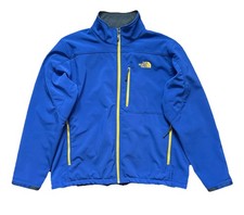The North Face Men's XL Apex Bionic Softshell Full Zip JackeT Blue/Yellow EUC 