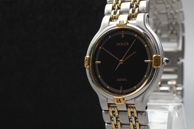 Vintage 1992 N MINT Seiko Dolce 5E31-6C00 Black HAQ Quartz Mens