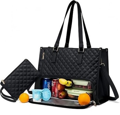 Bolsa Tote 2 en 1 con Compartimento Térmico para Laptop 15.6'' Trabajo y Viaje