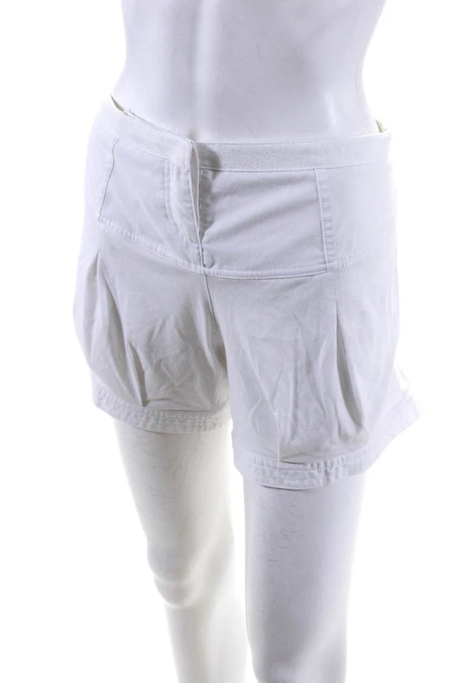 Adidas Women's Low Rise Polyester Mini Shorts White s - Image 2 of 4