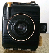 Vtg KODAK BABY BROWNIE SPECIAL Camera Bakelite MCM Decor or Parts Untested Black