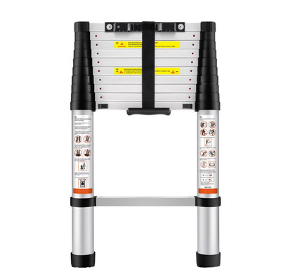 BENTISM 10.5FT Telescoping Ladder 375lbs Load Capacity Aluminum Telescopic