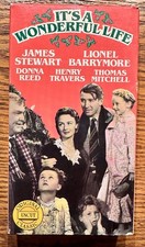 It's A Wonderful Life VHS Tape B  W Jimmy Stewart Uncut Version FREE SHIPPING