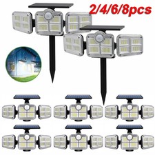 Luz Lamparas 122 LED Luces Solares Exterior Para Patio Con Sensor De Movimiento